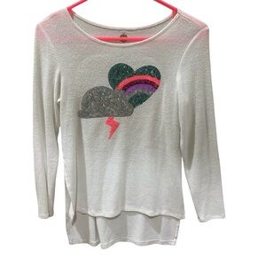Total Girl Rainbow Heart Top